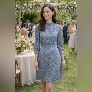 Stella McCartney Blue Print Silk Dress 38/XS-S